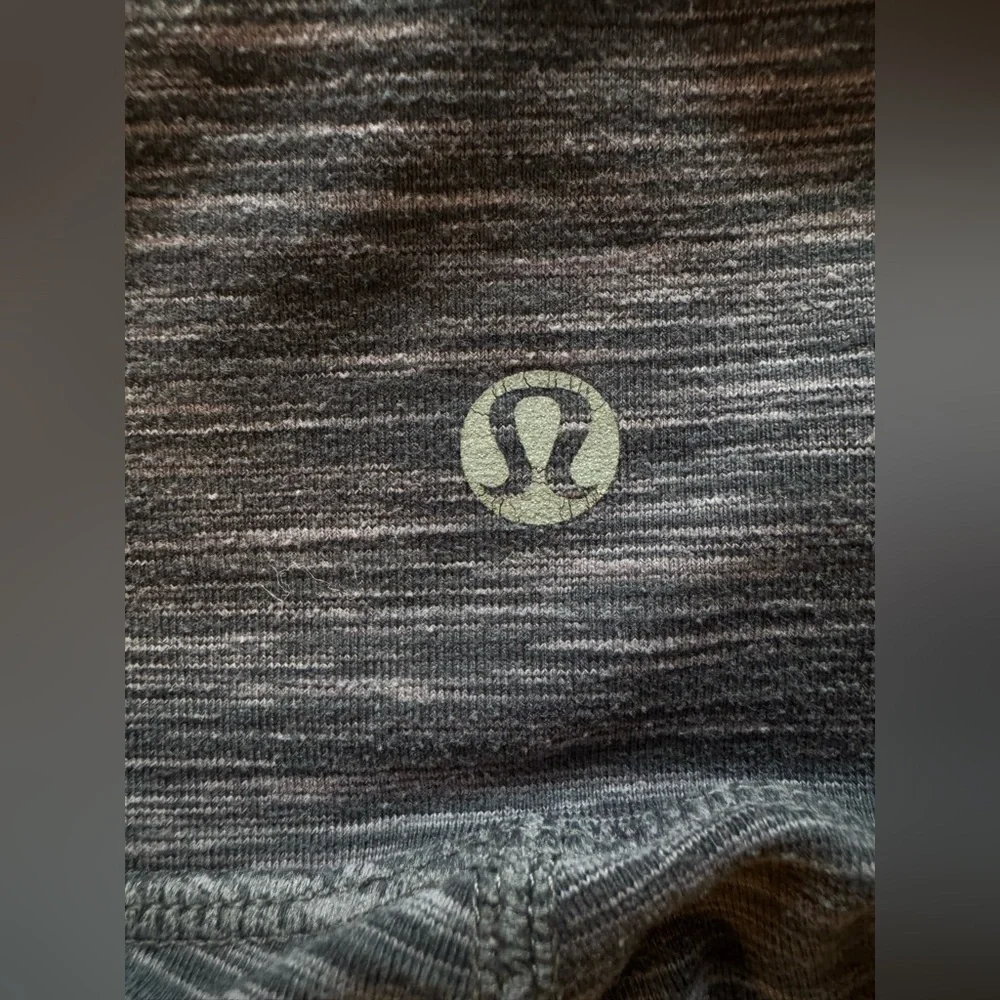 2012 Lululemon Wunder Under Crop Space Dye Black Coal Size 4 High Rise